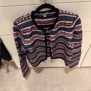 J. Crew Multicolor Striped Cardigan